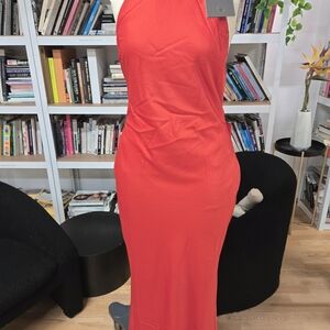 House of CB Ilaria Vibrant Red Backless Bow Dress